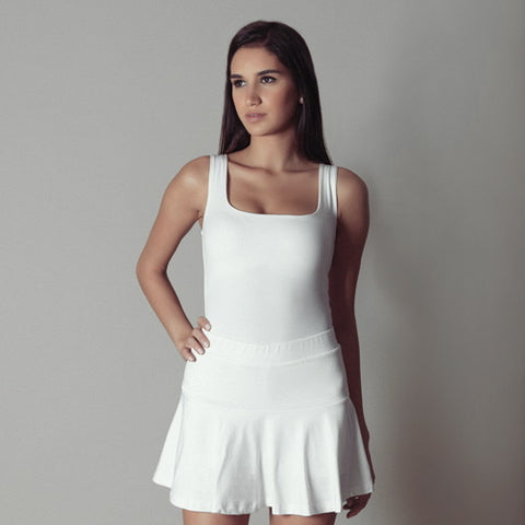 Flare Tennis Skirt by Merve Greenwich Comes in Navy and Black